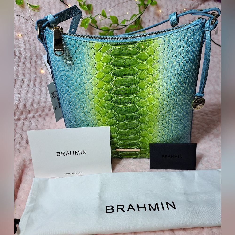 NWT Brahmin Katie Limeade Rivers Leather Bag - Picture 13 of 16